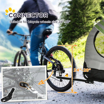 Dog Bike Trailer, 2-in-1 Pet Stroller, Universal Wheel Reflectors, Green Dog Bike Trailers & Strollers at Gallery Canada