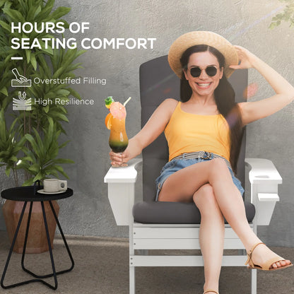 Adirondack Chair Cushion, Replacement with Back and Ties, Grey Patio Chair Cushions at Gallery Canada