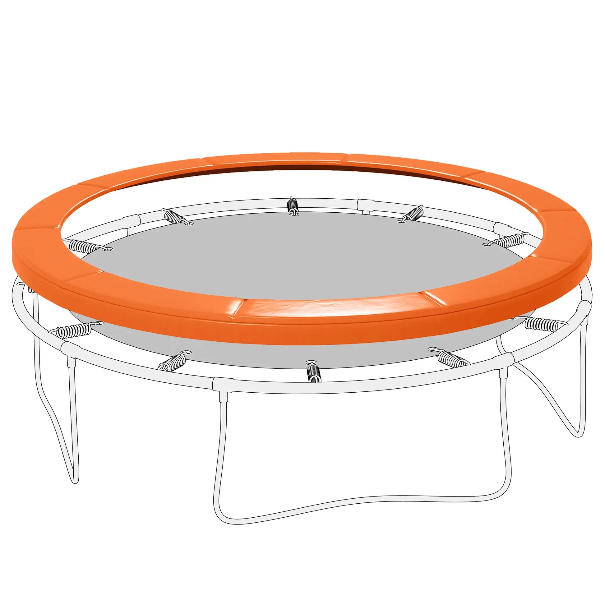 12ft Trampoline Replacement Pad, Spring Cover, EPE Foam, Light Orange Trampolines Orange at Gallery Canada