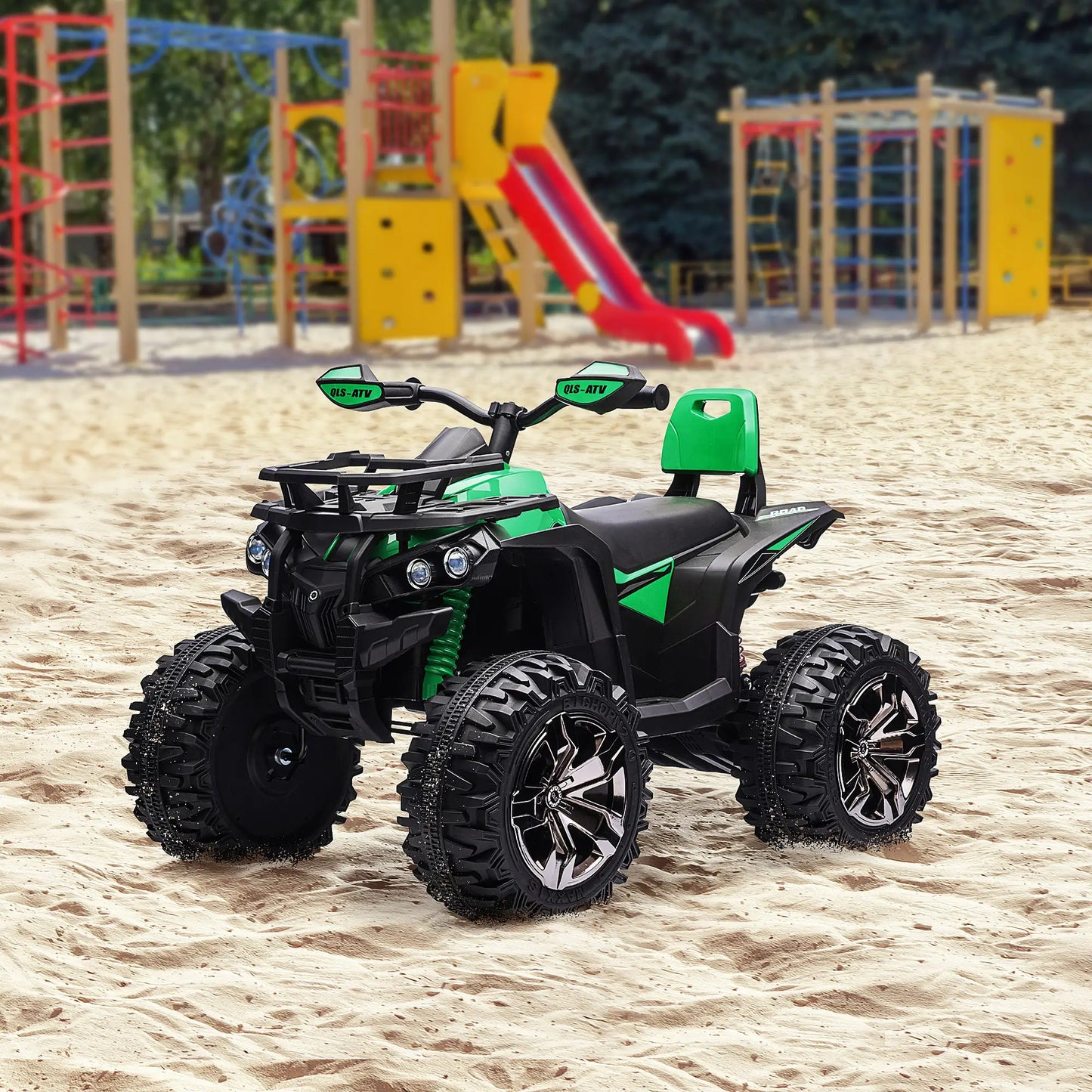12V Kids Ride-On Car, 10AH Battery Powered ATV, 1.8-5 Mph, Green Electric Toy Cars at Gallery Canada