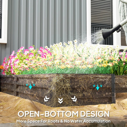 Steel Raised Garden Bed, Set of 5, 8x8x1ft, Dark Grey Raised Garden Beds at Gallery Canada