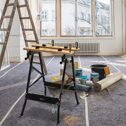 Foldable Work Bench, 4 Adjustable Clamps, MDF Surface, Steel Frame, 100kg/220lbs Capacity Tool Organizers at Gallery Canada