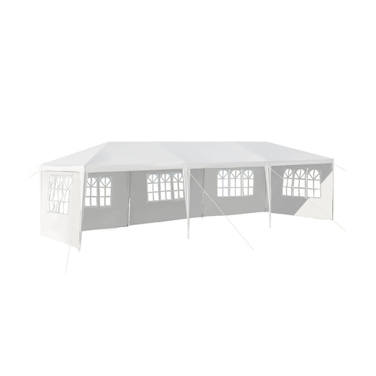 10x30 Feet Canopy Tent, 5 Removable Sidewalls, White