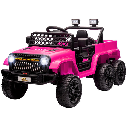 12V 4WD/2WD Kids Electric Car, Remote Control, Pink