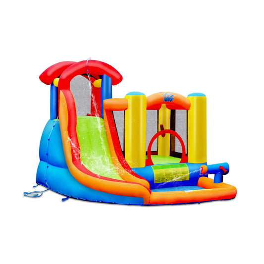 Inflatable Water Slide Bounce House with Pool and Cannon Without Blower - Gallery Canada
