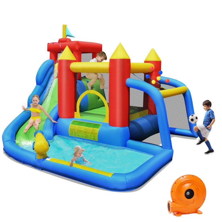 Inflatable Bounce House Splash Pool, Water Slide, Blower Included Bounce House at Gallery Canada