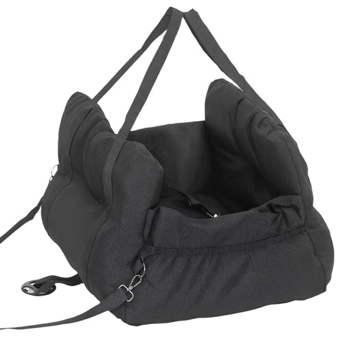 Dog Car Seat for Small Pets, Machine Washable, with Cushion, Black