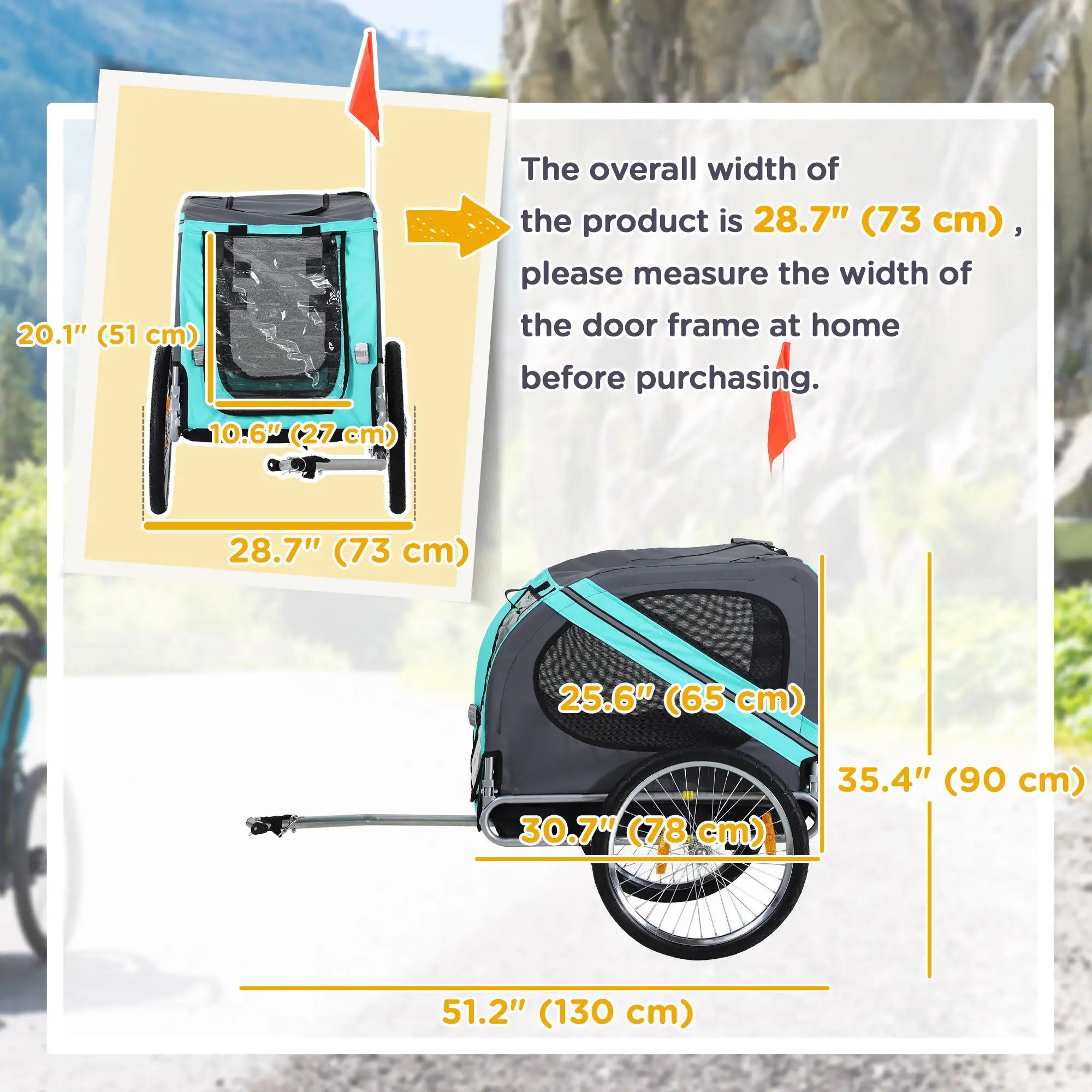 Dog Bike Trailer, Pet Cart, Foldable, Bicycle Wagon, Green Dog Bike Trailers & Strollers at Gallery Canada