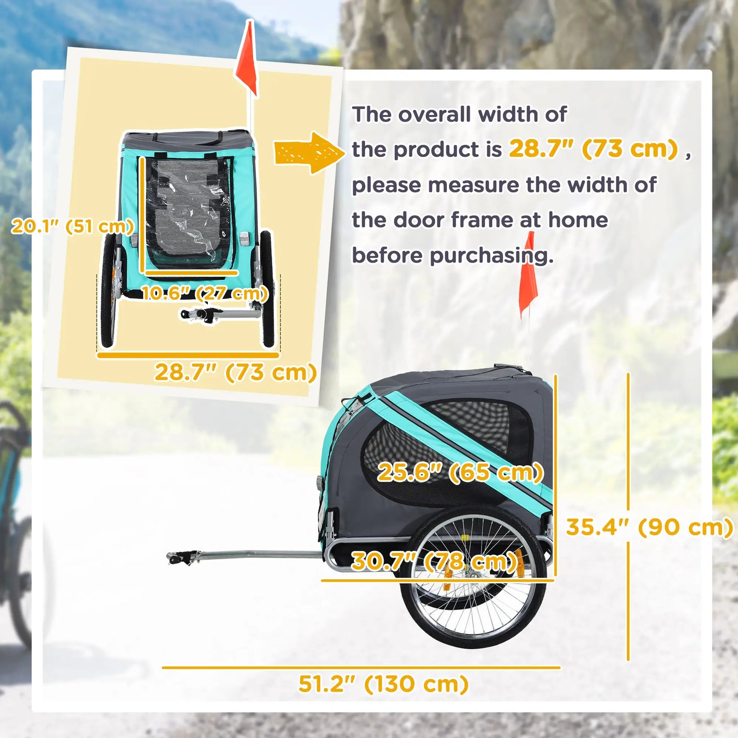 Dog Bike Trailer, Pet Cart, Foldable, Bicycle Wagon, Green Dog Bike Trailers & Strollers at Gallery Canada