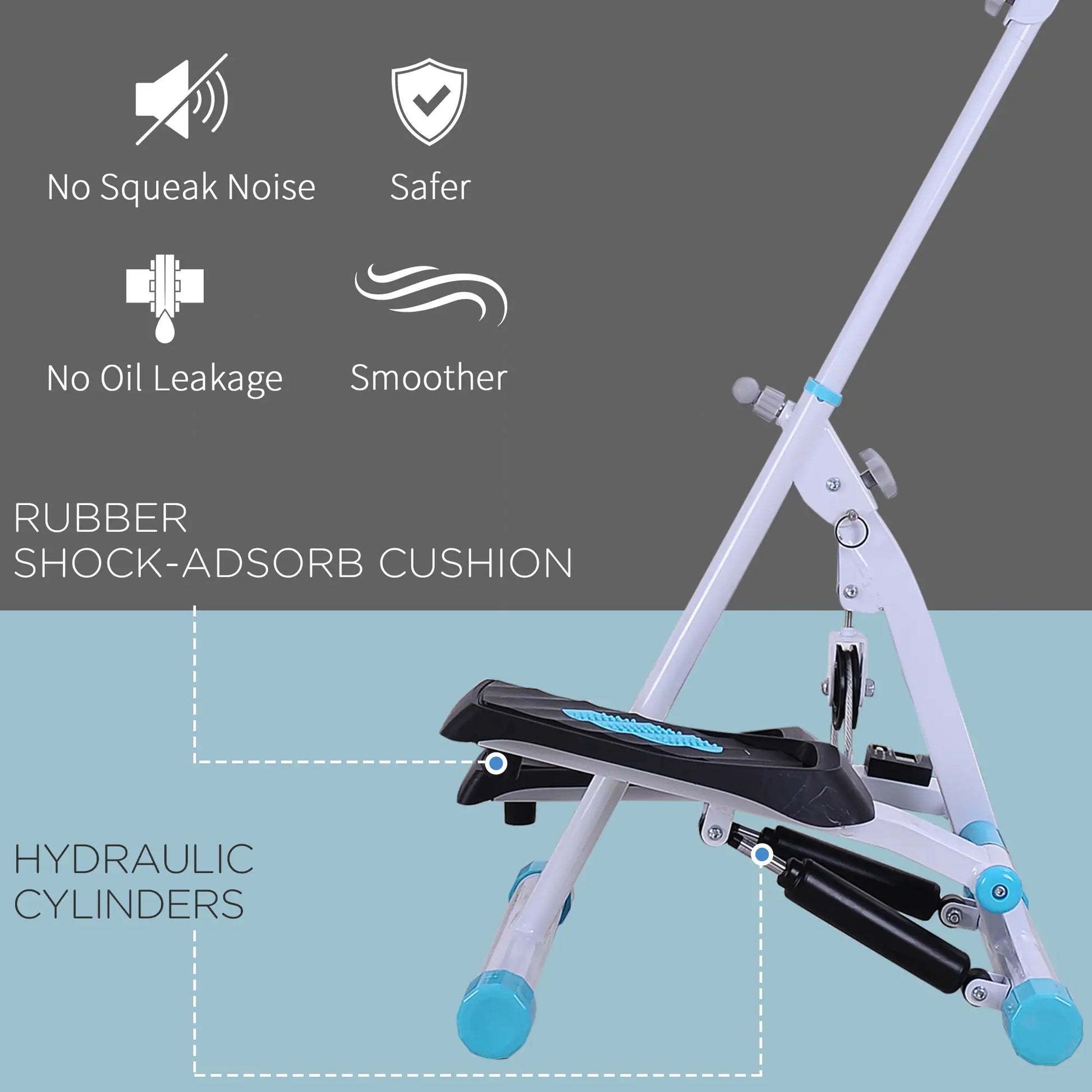 Height Adjustable Stair Stepper, LCD Monitor, Turquoise Aerobic Equipment at Gallery Canada