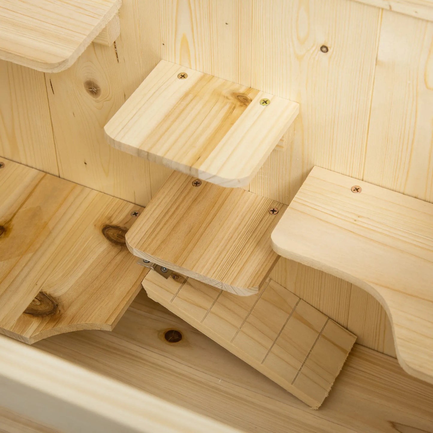 5 Tier Fir Wood Hamster Cage, Small Animals Play House, Exercise Center Hamster Cages at Gallery Canada