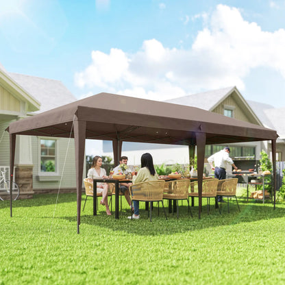 10' x 20' Pop Up Canopy Tent, Instant Shelter With Carrying Bag, Coffee Pop Up Canopies at Gallery Canada