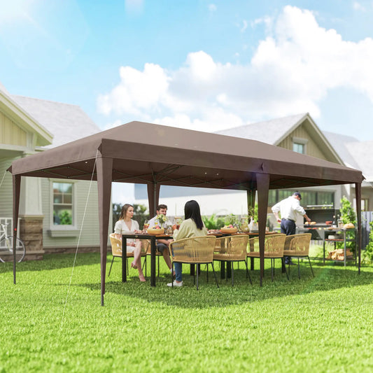 10' x 20' Pop Up Canopy Tent, Instant Shelter With Carrying Bag, Coffee Pop Up Canopies Coffee at Gallery Canada