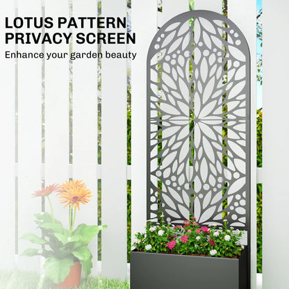 Metal Raised Garden Bed with Trellis, Freestanding Flower Bed Galvanized Planter Boxes at Gallery Canada