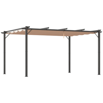 10' x 13' Aluminum Pergola, Outdoor Gazebo, Garden Canopy, Black Pergolas Dark Grey, Coffee at Gallery Canada