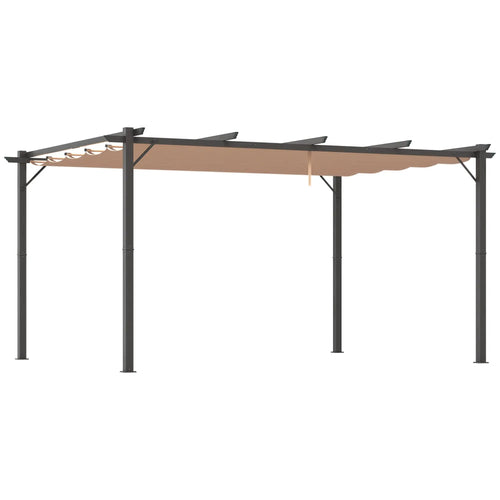 10' x 13' Aluminum Pergola, Outdoor Gazebo, Garden Canopy, Black