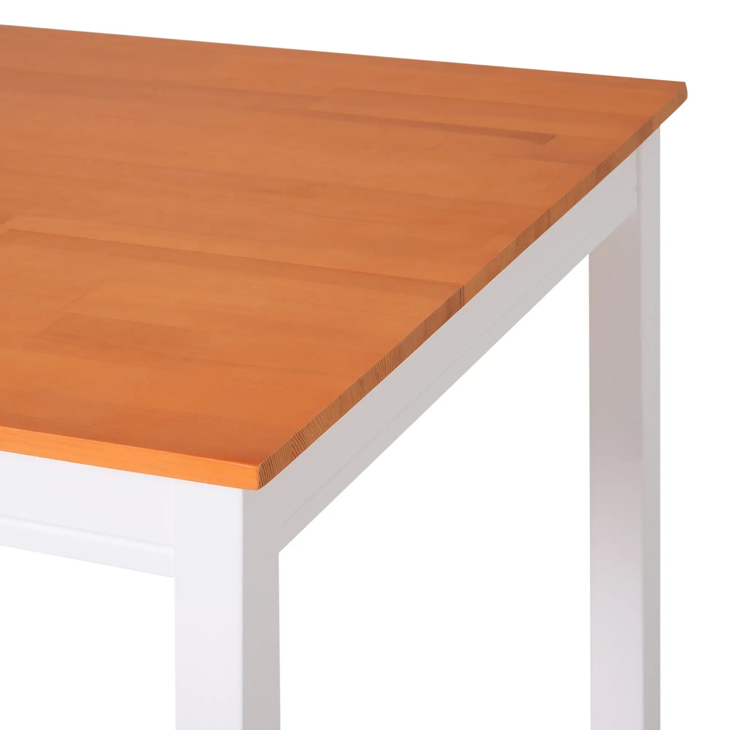 Pine Wood Dining Table Set for 4, 5 Piece, White and Natural Wood, White, Natural Wood Bar Sets at Gallery Canada