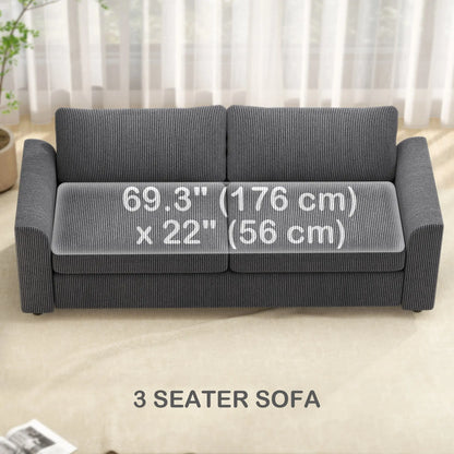 83.5" 3 Seater Sofa, Modern Upholstered Couch, Dark Grey 3-Seater Sofas at Gallery Canada