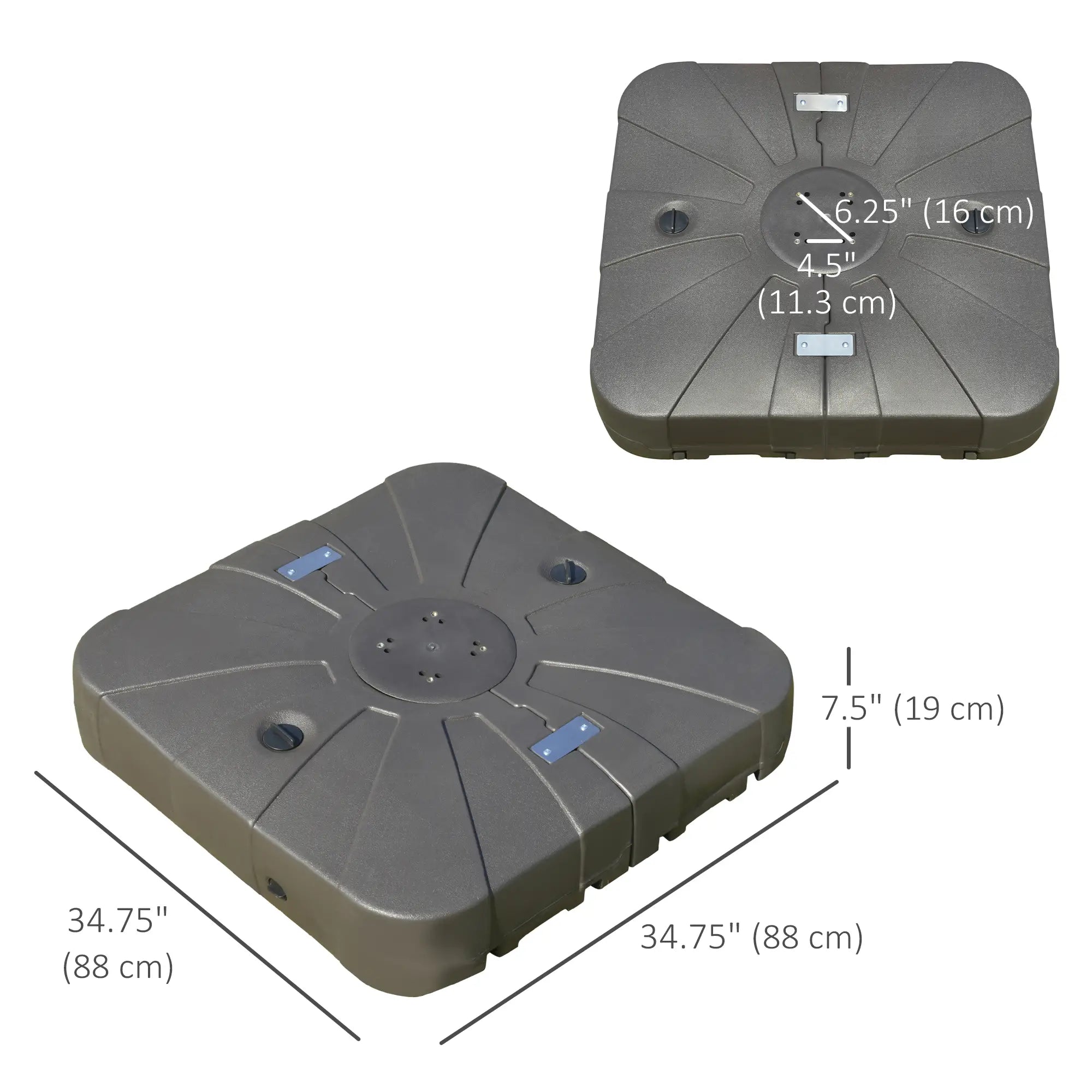 Square Cantilever Umbrella Base, Water or Sand Filled, Wheels, Heavy-Duty Stand Umbrella Bases at Gallery Canada