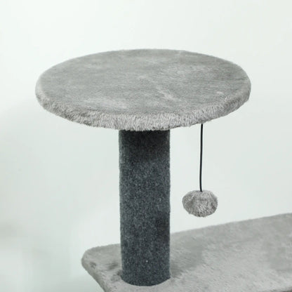 Cat Tree Tower, Multi-Level, Sisal Scratching Post, Large 41"H, Grey Compact Towers at Gallery Canada