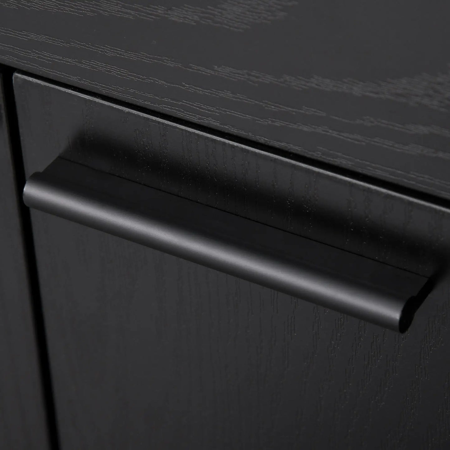 Modern Kitchen Buffet with Hutch, Wooden Storage Cupboard, Black Kitchen Pantry Cabinets at Gallery Canada