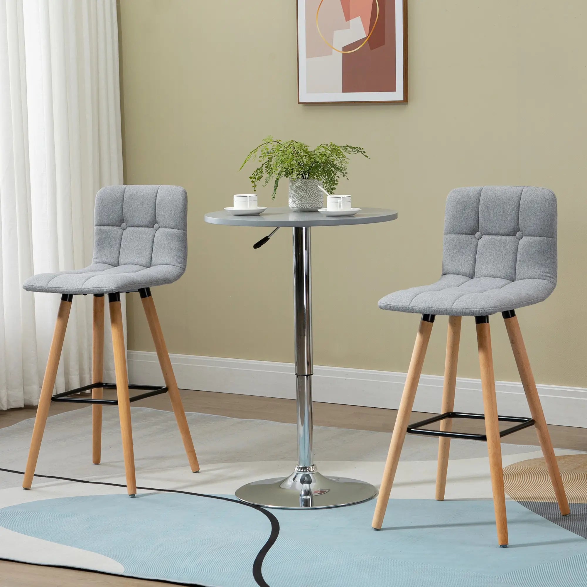 Modern Bar Stools Set of 2, 38