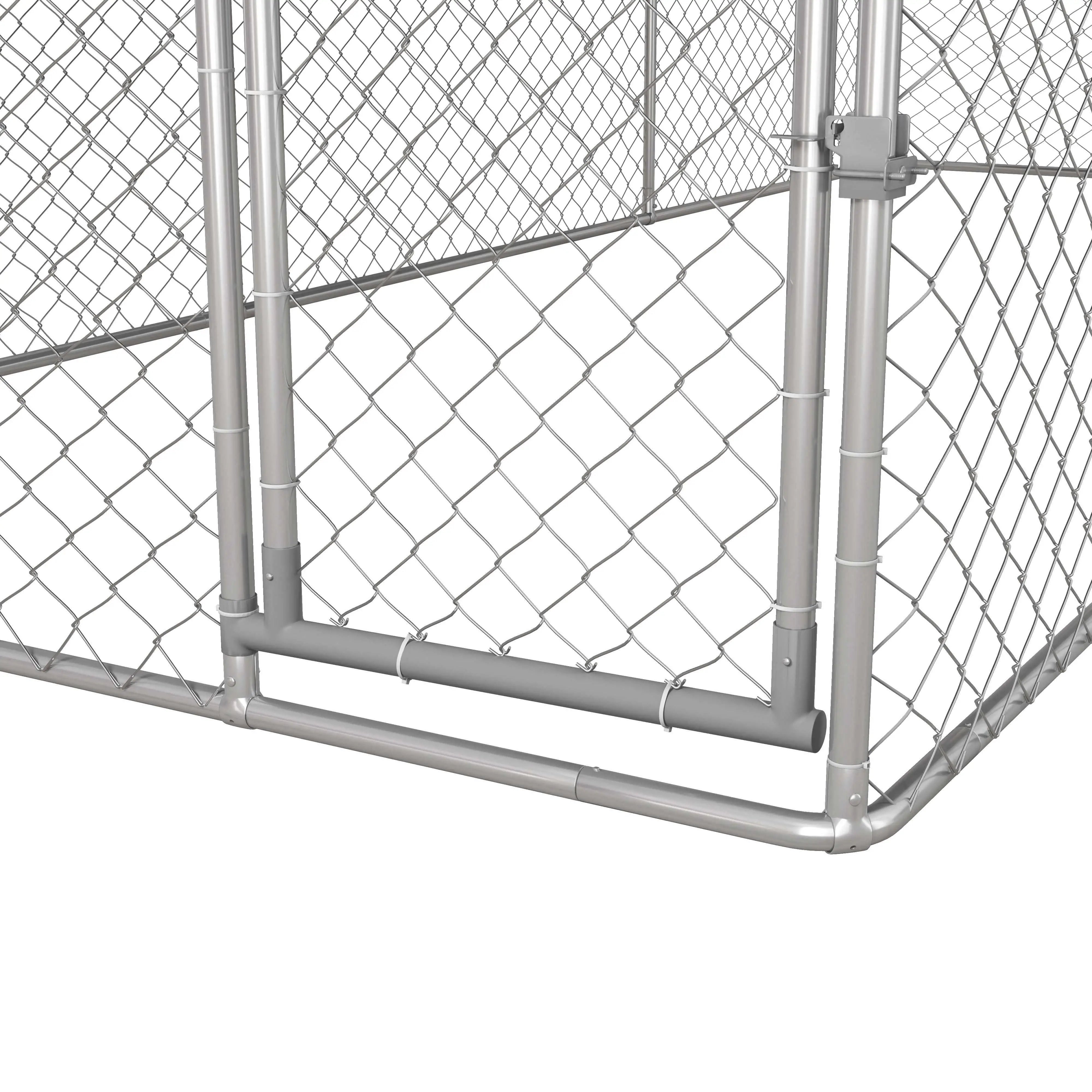 19.7' x 7.5' x 7.5' Outdoor Dog Kennel, Waterproof UV Resistant Cover, Silver Houses, Kennels & Pens at Gallery Canada