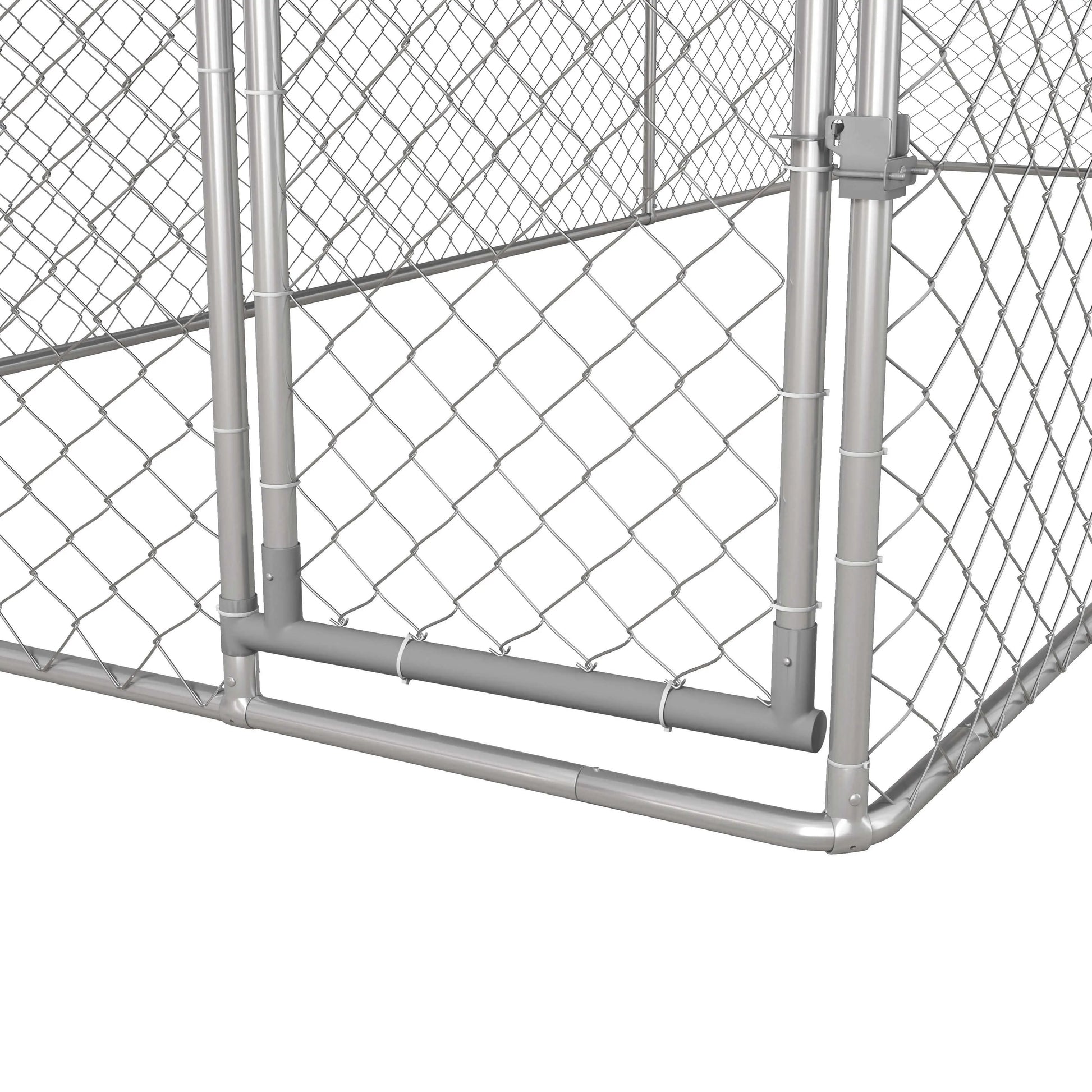19.7' x 7.5' x 7.5' Outdoor Dog Kennel, Waterproof UV Resistant Cover, Silver Houses, Kennels & Pens at Gallery Canada