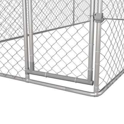 19.7' x 7.5' x 7.5' Outdoor Dog Kennel, Waterproof UV Resistant Cover, Silver Houses, Kennels & Pens at Gallery Canada