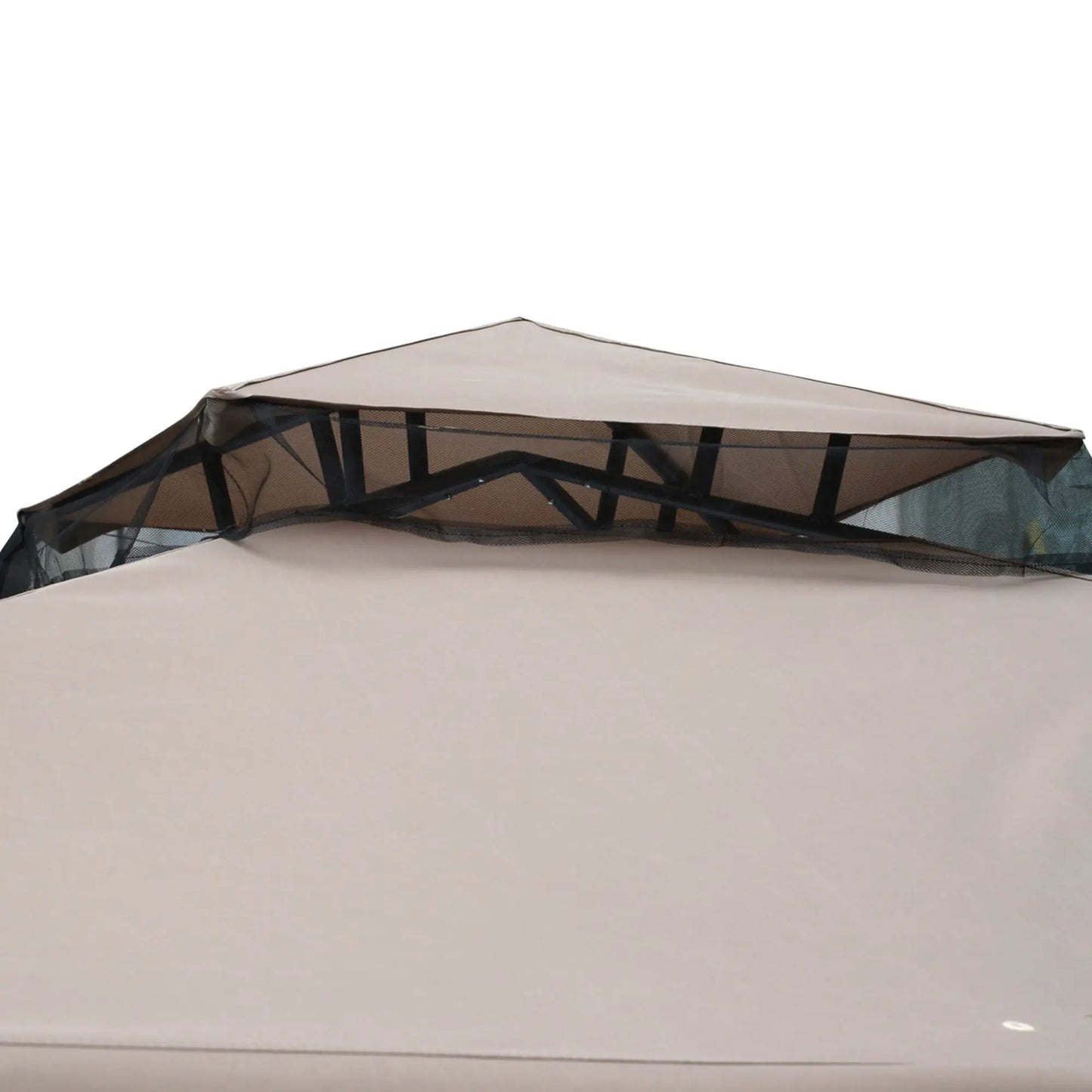 10' x 10' Outdoor Gazebo, Steel Frame, Canopy Shelter, Brown Gazebos at Gallery Canada