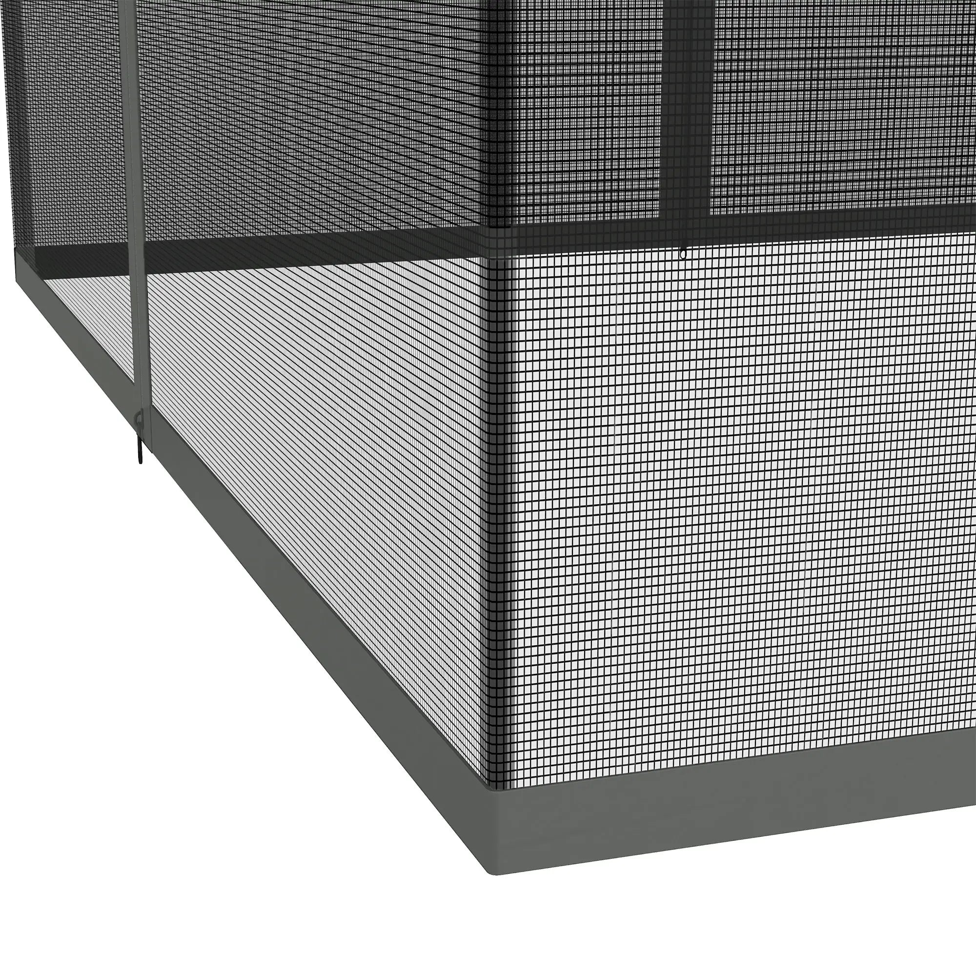 Replacement Mosquito Netting, Gazebo 12' x 12', Black Screen Walls, Zippers, Black Gazebos at Gallery Canada