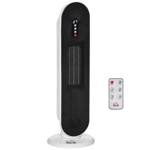 Ceramic Space Heater, Indoor Tower, 45 Degree Oscillation, Remote, 24H Timer, 1500W/1000W