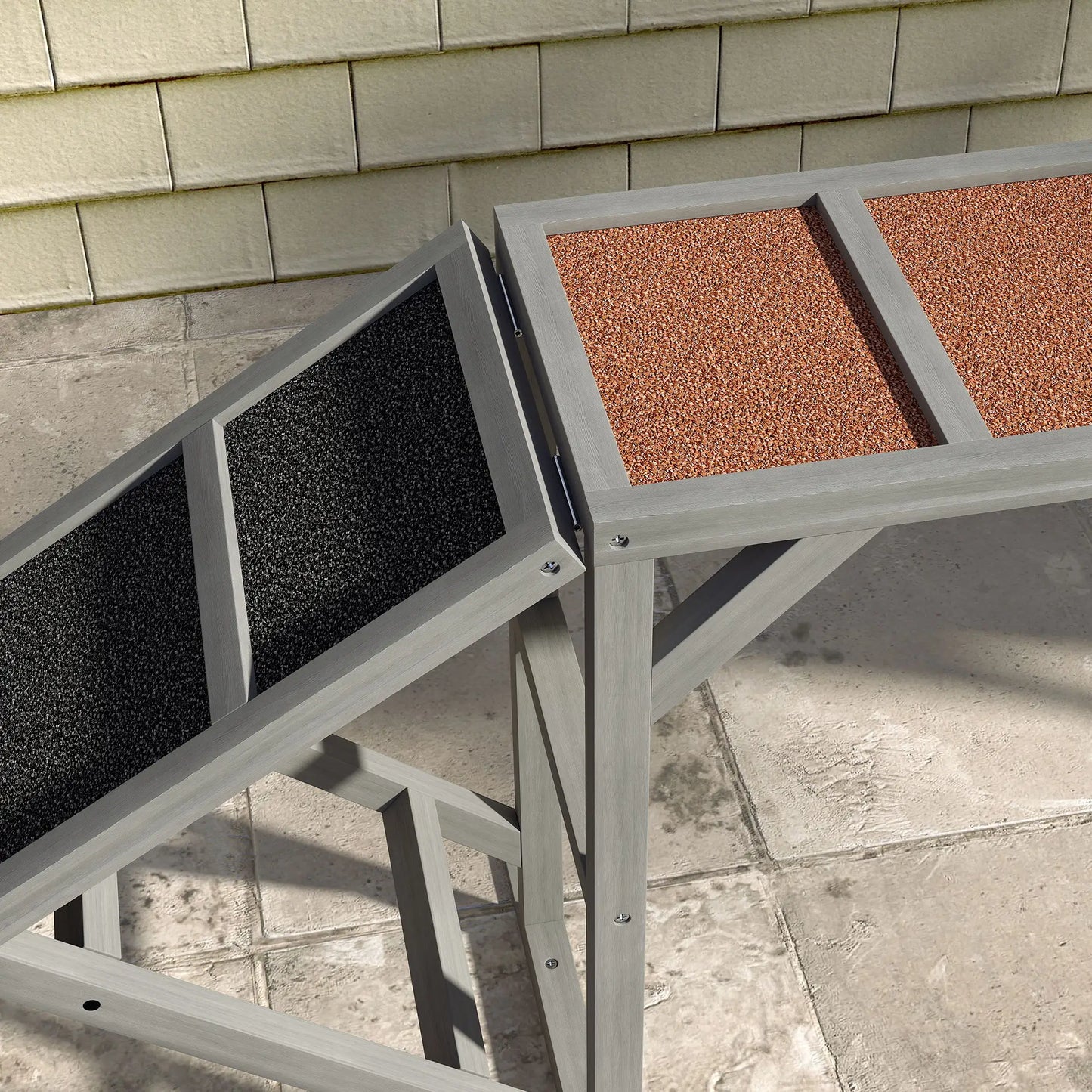 Dog Agility Ramp With Safety Bar, Non-Slip Surface, Gray Dog Agility Training Equipment at Gallery Canada