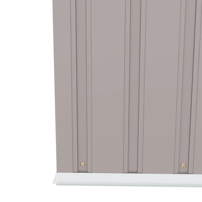 7' x 4' Abri de Jardin en Acier Galvanisé, Kit de Fondation, Gris
