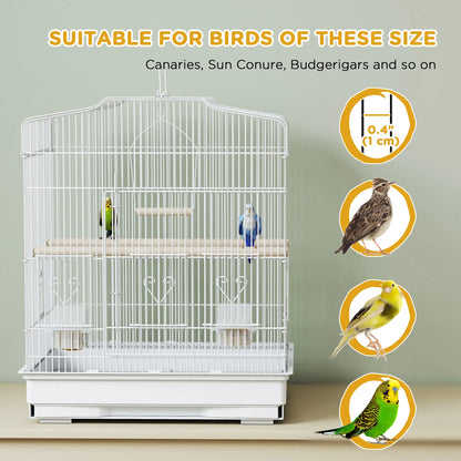 23" Bird Cage, Finches Canaries Parrot, White Bird Cages at Gallery Canada