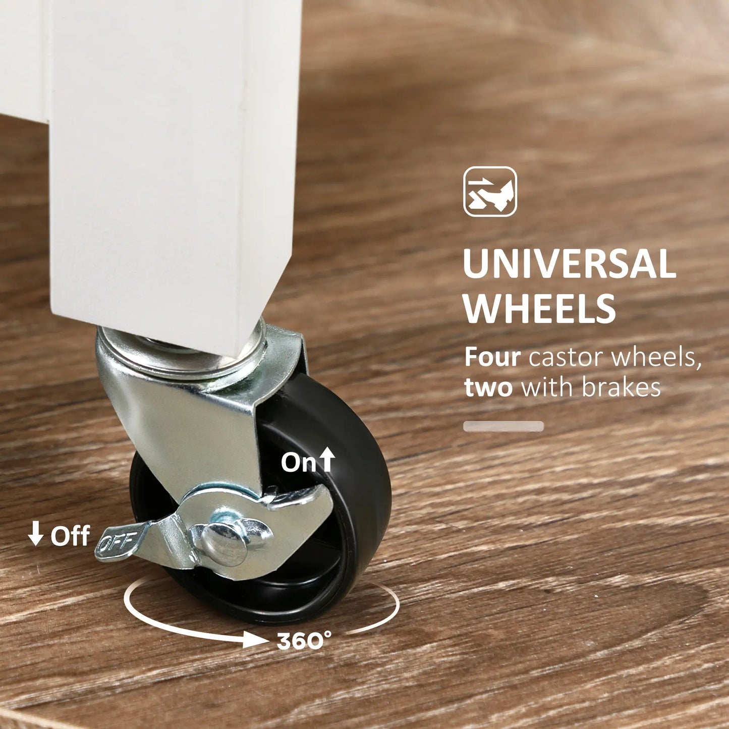 Kitchen Cart on Wheels, Wood Top, 3 Drawers, Shelves, Dining Kitchen Islands & Kitchen Carts at Gallery Canada