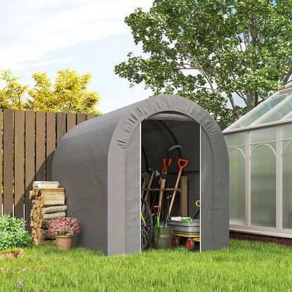 5X8 FT Outdoor Storage Shed, Light Grey Sheds at Gallery Canada