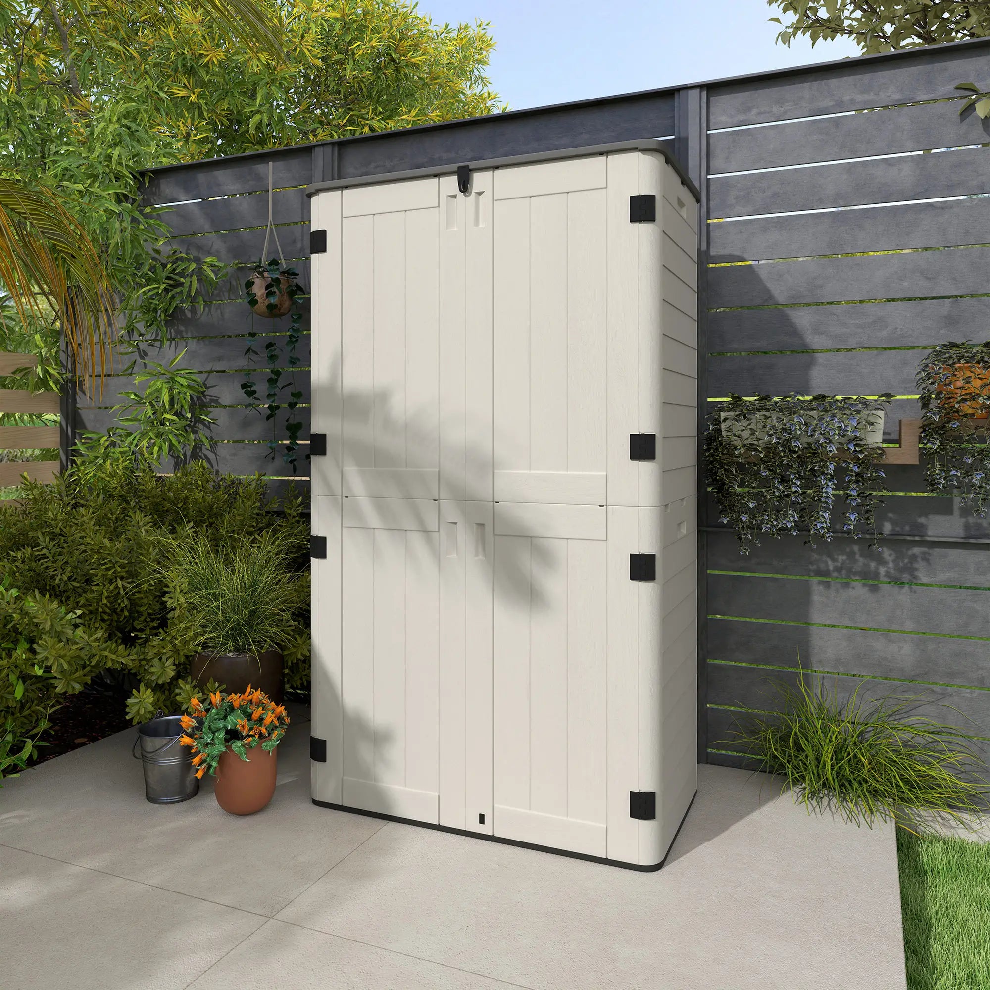 368 Gallon Outdoor Storage Cabinet, Openable Top, Lockable Doors Sheds at Gallery Canada