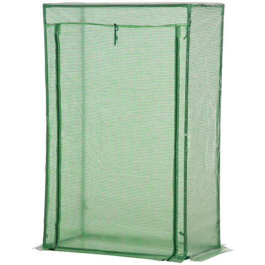 Outdoor Steel Walk-in Garden Greenhouse Plant Warm House w/ Roll up Door, PVC Cover, 40"L x 20"W x 59"H, Green - Gallery Canada