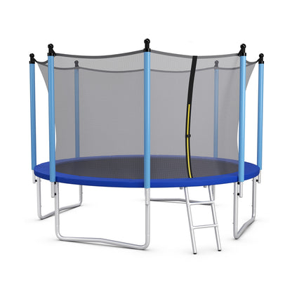 Outdoor Trampoline with Safety Closure Net-12 ft, Blue Trampolines Blue at Gallery Canada