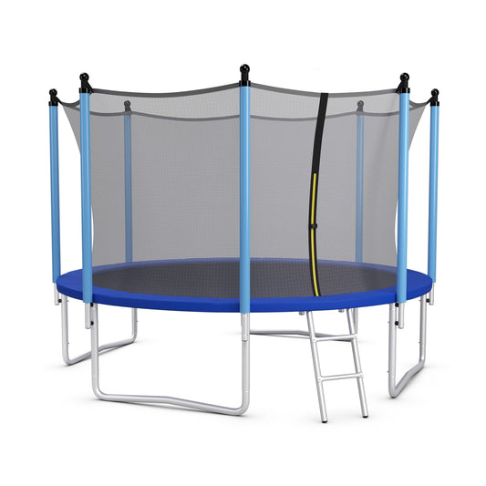 Outdoor Trampoline with Safety Closure Net-12 ft, Blue Trampolines Blue at Gallery Canada