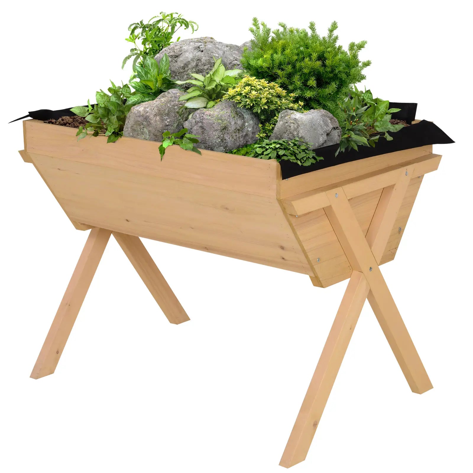 39'' x 28'' Raised Garden Bed with Legs, Elevated Wooden Planter Box Elevated Garden Beds at Gallery Canada