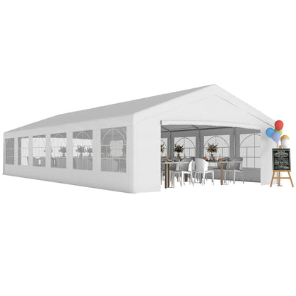 40'x20' Heavy Duty Party Tent, Removable Sidewalls, White Canopy Tents White at Gallery Canada