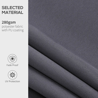 11' x 8' Outdoor Canopy, Retractable Awning, UV Protection, Grey Awning Fabric Replacement at Gallery Canada