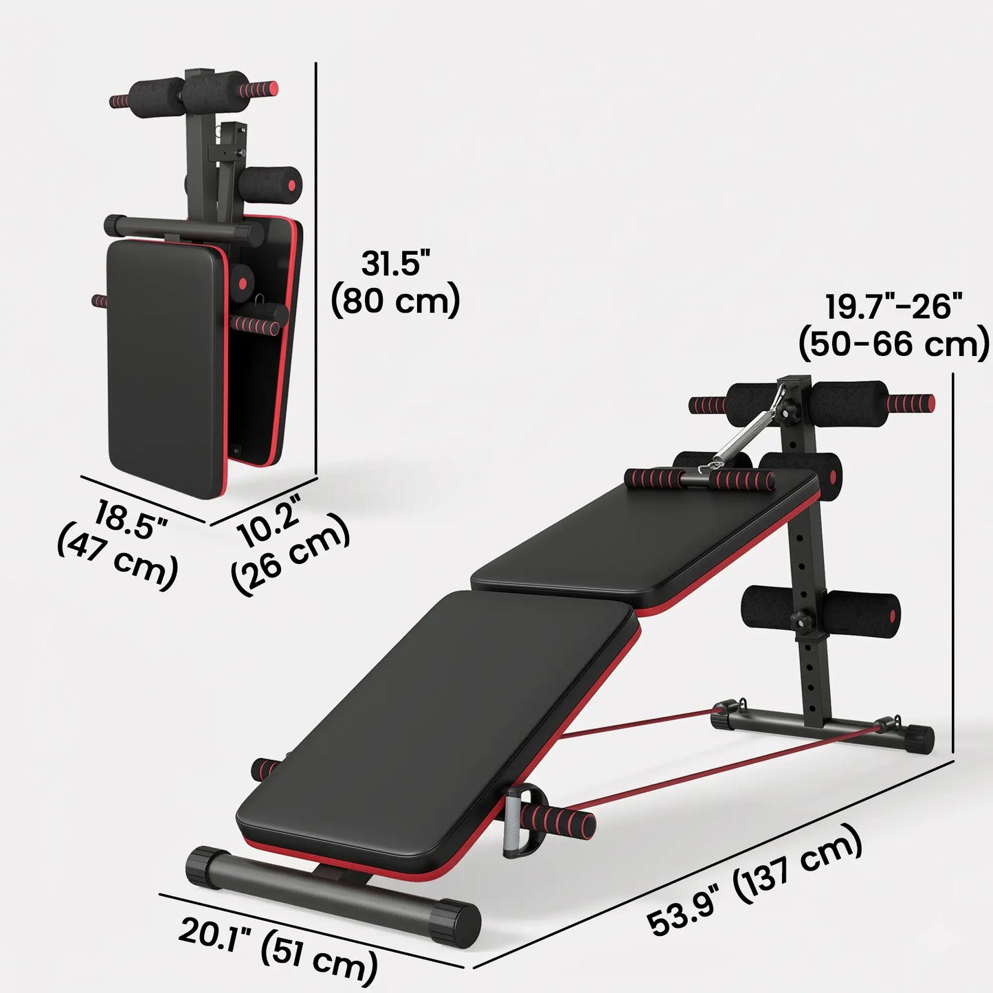 Foldable Sit Up Bench, Core Workout, Home Gym, Black Sit Up Benches at Gallery Canada