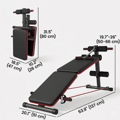 Foldable Sit Up Bench, Core Workout, Home Gym, Black Sit Up Benches at Gallery Canada