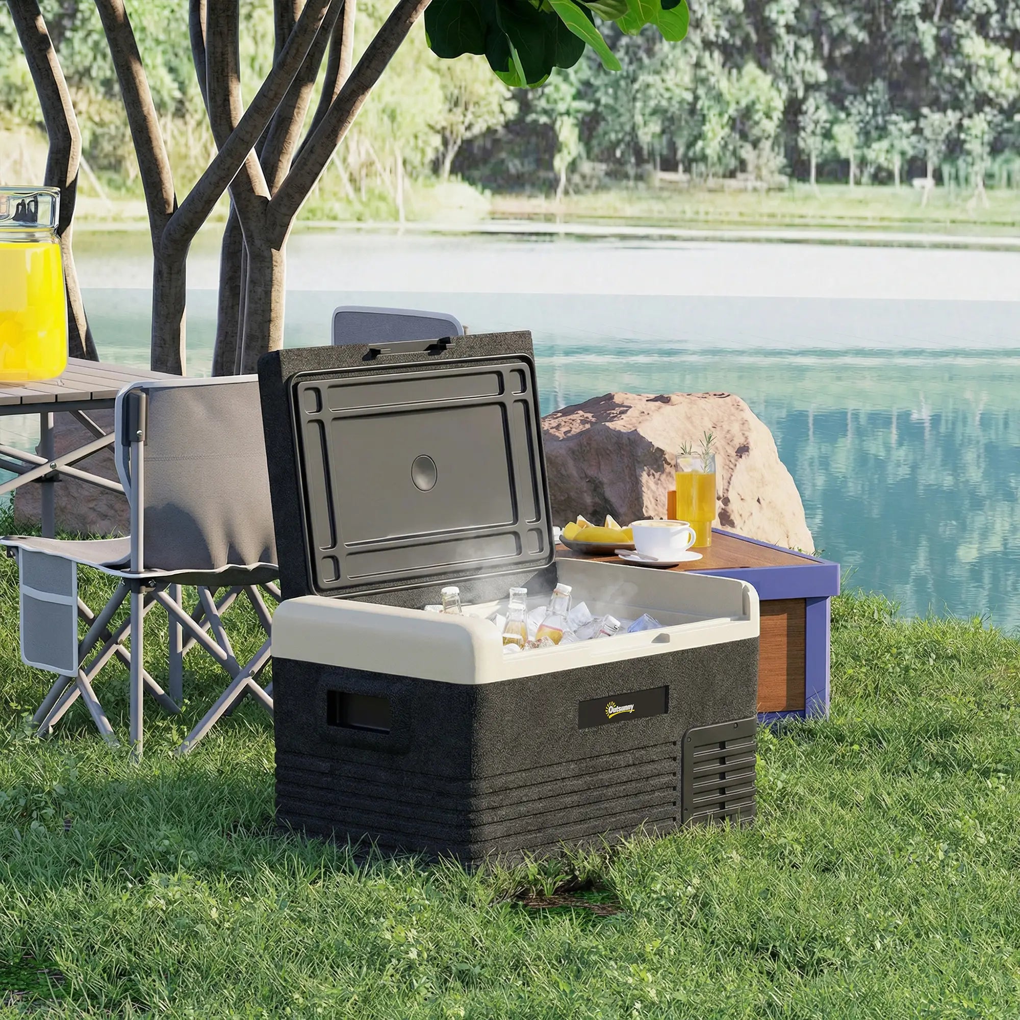 12 Volt Car Refrigerator, 32QT, -68-68 ℉, Portable Electric Cooler Car Coolers at Gallery Canada