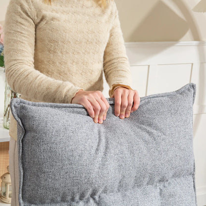 Modern Armchair, Upholstered Accent Chair, Curved Leg, Light Grey Accent Chairs at Gallery Canada