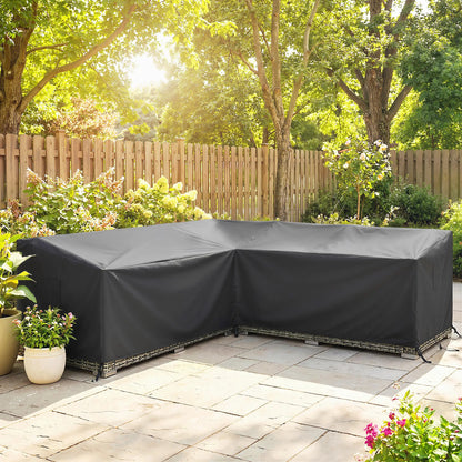 Waterproof V-Shaped Patio Furniture Cover, 105" x 105", Black Patio Furniture Covers at Gallery Canada