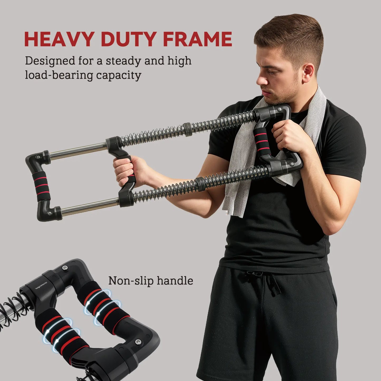 Chest Expander, Spring Exerciser 22-110 lbs, Home Gym, Office, Travel More-Strength Training Equipment at Gallery Canada